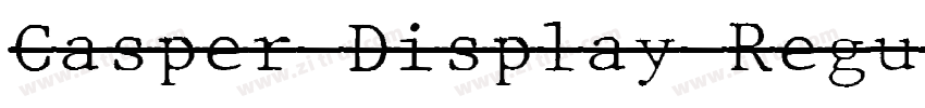Casper Display Regul字体转换